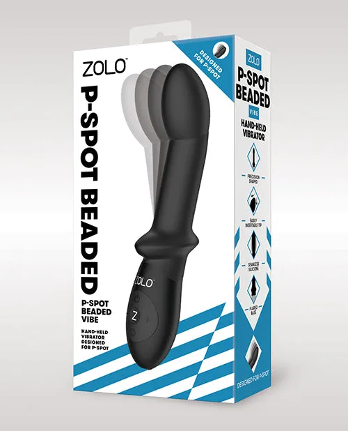 Anal Zolo ZOLO PSpot Beaded Silicone Rechargeable Anal Vibrator Black Anal Zolo ZOLO PSpot Beaded Silicone Rechargeable Anal Vibrator Black