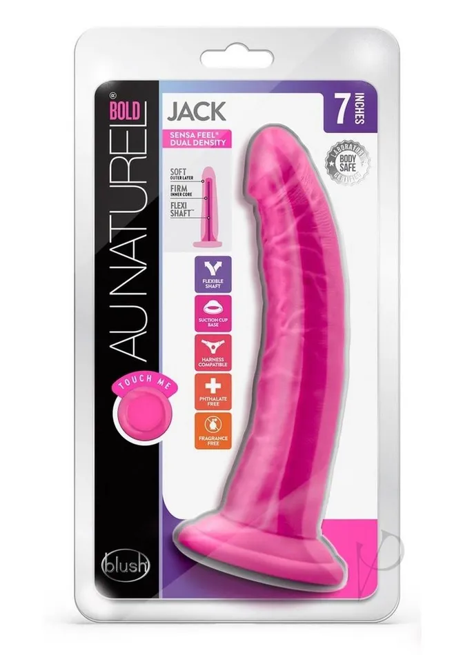 Au Naturel Female Sex Toys Au Naturel Bold Jack Dildo with Suction Cup 7in Pink Au Naturel Female Sex Toys Au Naturel Bold Jack Dildo with Suction Cup 7in Pink