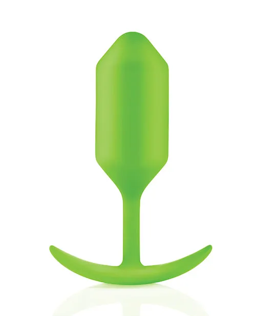 B Vibe Anal BVibe Snug Plug 3 Silicone Weighted Anal Plug Lime Green