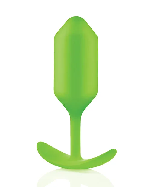 B Vibe Anal BVibe Snug Plug 3 Silicone Weighted Anal Plug Lime Green