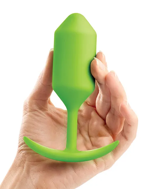 B Vibe Anal BVibe Snug Plug 3 Silicone Weighted Anal Plug Lime Green