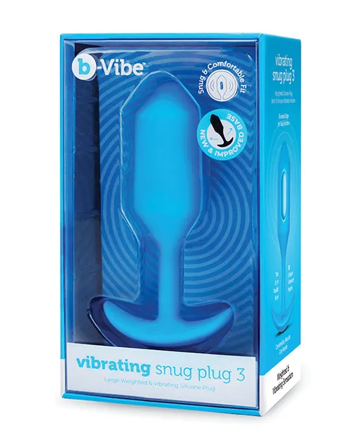 B Vibe Anal BVibe Vibrating Snug Plug Rechargeable Silicone Anal Plug Large Blue