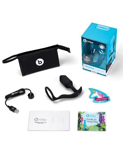 B Vibe Male Sex Toys BVibe Vibrating Snug and Tug Rechargeable Silicone Cock Ring andamp Anal Plug Medium Black B Vibe Male Sex Toys BVibe Vibrating Snug and Tug Rechargeable Silicone Cock Ring andamp Anal Plug Medium Black