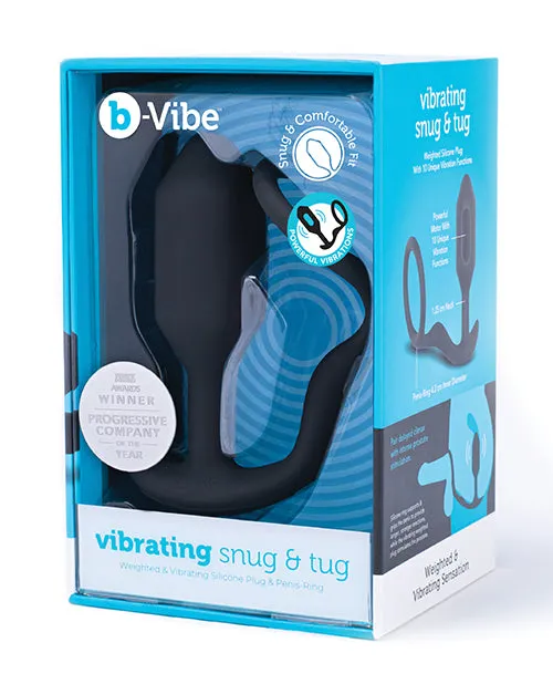 B Vibe Male Sex Toys BVibe Vibrating Snug and Tug Rechargeable Silicone Cock Ring andamp Anal Plug Medium Black B Vibe Male Sex Toys BVibe Vibrating Snug and Tug Rechargeable Silicone Cock Ring andamp Anal Plug Medium Black