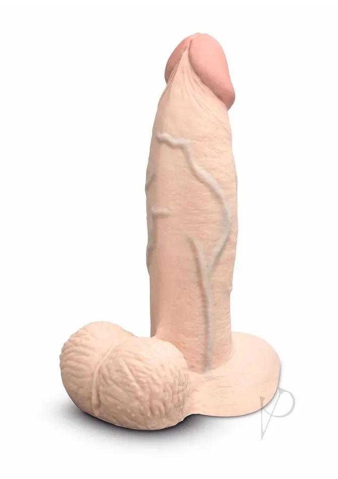 BVibe Slipskin Realistic Silicone Girthy Dildo 7in Vanilla B Vibe Dildos