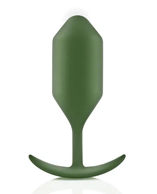 BVibe Snug Plug 4 Silicone Weighted Anal Plug Army Green B Vibe Anal
