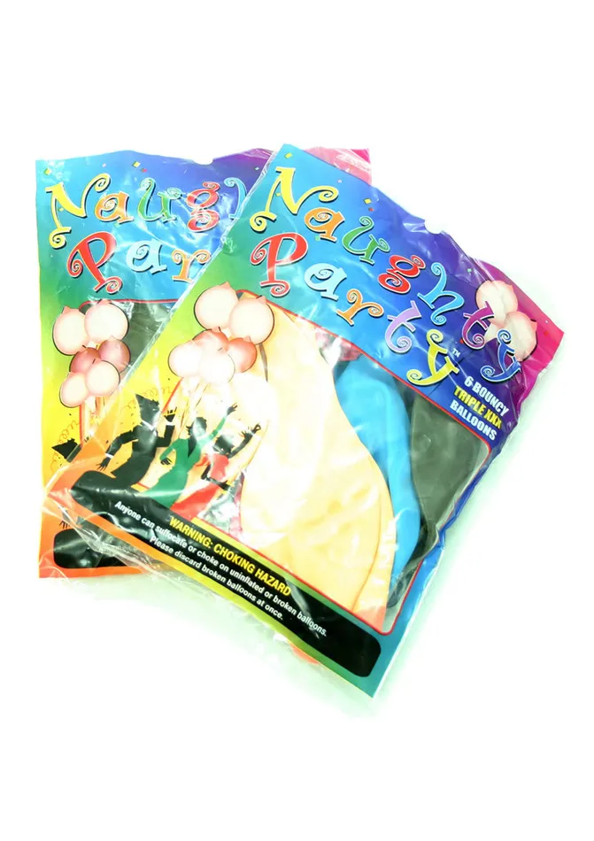 Balloons Vibrators Naughty Party Balloons Boobies 6 Pack