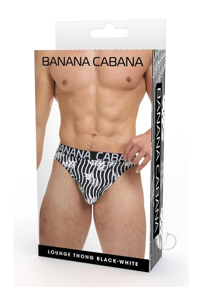 Banana Cabana Anal Banana Cabana Thong MediumLarge BlackWhite