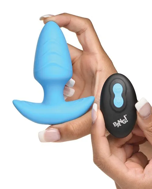 Bang Female Sex Toys Bang Rotating Vibrating Rechargeable Silicone Butt Plug with Remote Control Blue Bang Female Sex Toys Bang Rotating Vibrating Rechargeable Silicone Butt Plug with Remote Control Blue