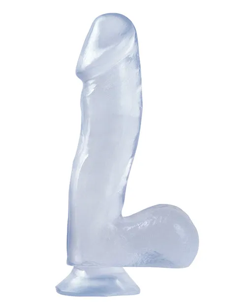 Basix Rubber Works Dildos Basix Rubber Works 65in Dong with Suction Cup Waterproof Clear