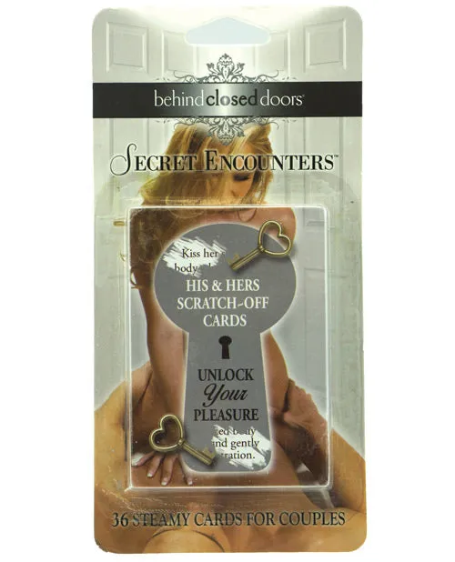 Behind Closed Doors Vibrators Behind Closed Doors Secret Encounters His and Hers Scratch Off Cards