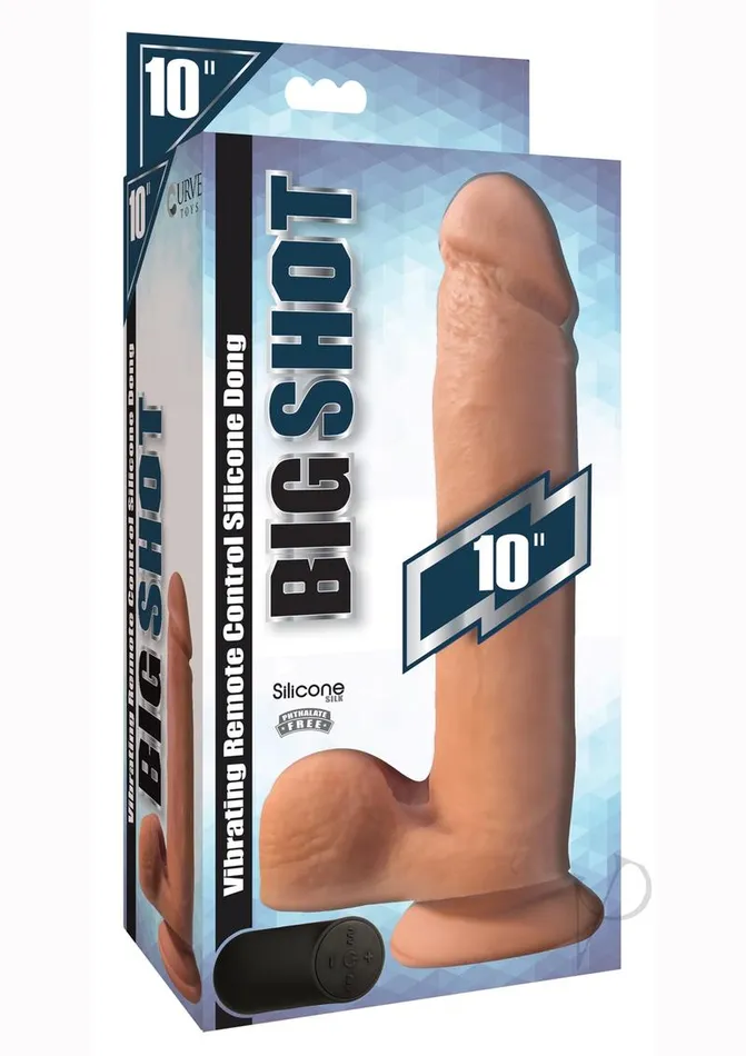 Big Shot Big Shot Silicone Vibrating Rechargeable Dildo with Balls and Remote Control 10in Vanilla Female Sex Toys Big Shot Big Shot Silicone Vibrating Rechargeable Dildo with Balls and Remote Control 10in Vanilla Female Sex Toys