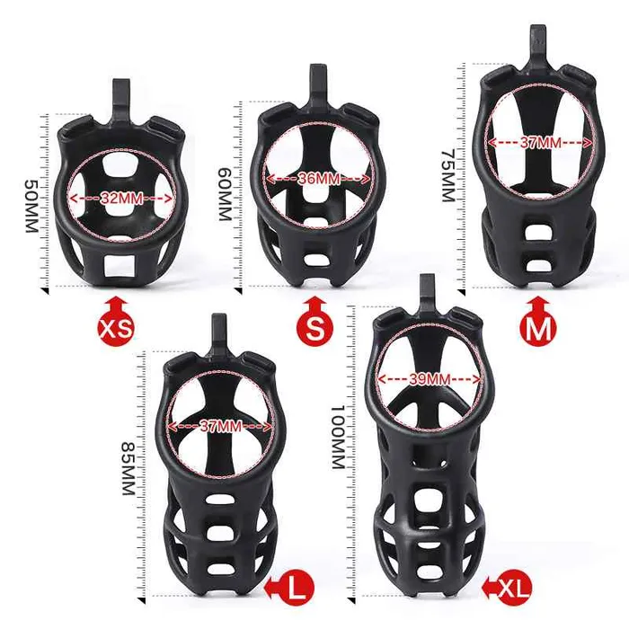 Black Chastity Cage Device Kit Wild Night Fantasies Male Sex Toys