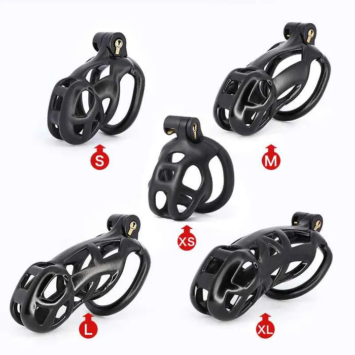 Black Chastity Cage Device Kit Wild Night Fantasies Male Sex Toys