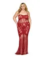 Black Diamond Lace and Mesh Seamless Halter Bodystocking Gown wRhinestone Details Ox Blood QN Bodystockings Playsuits Black Diamond Lace and Mesh Seamless Halter Bodystocking Gown wRhinestone Details Ox Blood QN Bodystockings Playsuits
