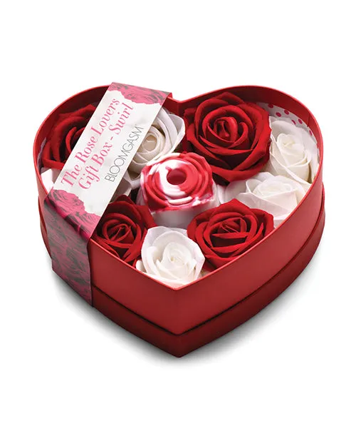 Bloomgasm Vibrators Bloomgasm The Rose Lovers Gift Box RedWhite Swirl