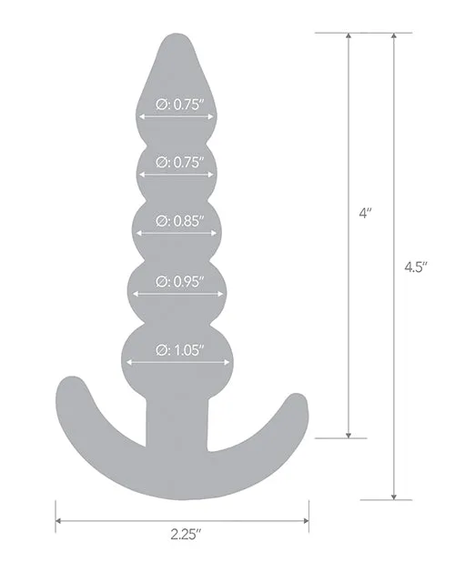 Blue Line Cand B Gear Anal Blue Line Medium Beaded Anal Plug 45in Blue Blue Line Cand B Gear Anal Blue Line Medium Beaded Anal Plug 45in Blue