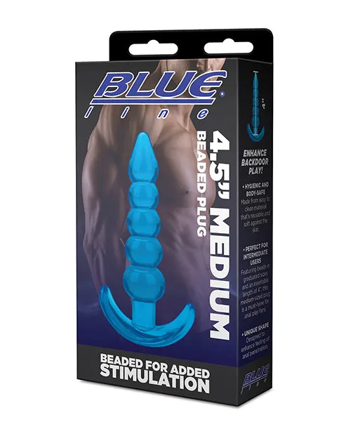 Blue Line Cand B Gear Anal Blue Line Medium Beaded Anal Plug 45in Blue Blue Line Cand B Gear Anal Blue Line Medium Beaded Anal Plug 45in Blue