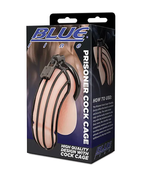 Blue Line Cand B Gear Male Sex Toys Prisoner Cock Cage Black Blue Line Cand B Gear Male Sex Toys Prisoner Cock Cage Black