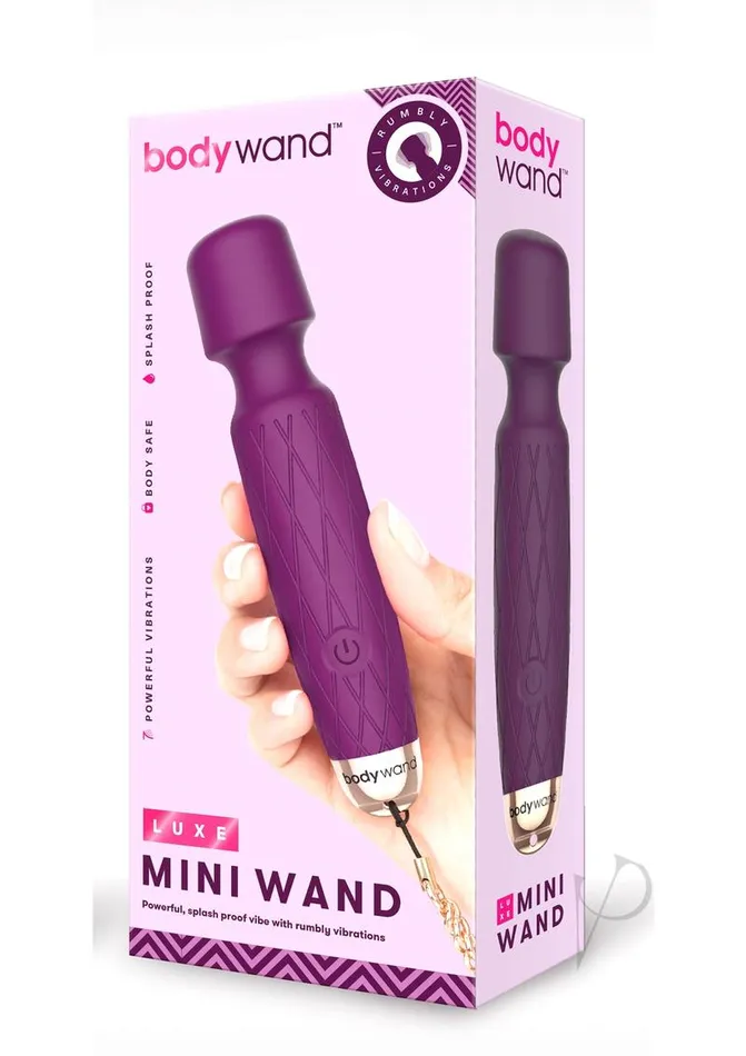 Bodywand Vibrators Bodywand Luxe Mini Wand Rechargeable Silicone Wand Massager Purple Bodywand Vibrators Bodywand Luxe Mini Wand Rechargeable Silicone Wand Massager Purple