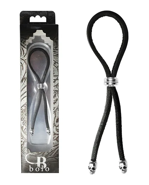 Bolo Cock Ring Leather Lasso Bead Slider wSkull Tips BlackSilver Bolo Male Sex Toys Bolo Cock Ring Leather Lasso Bead Slider wSkull Tips BlackSilver Bolo Male Sex Toys