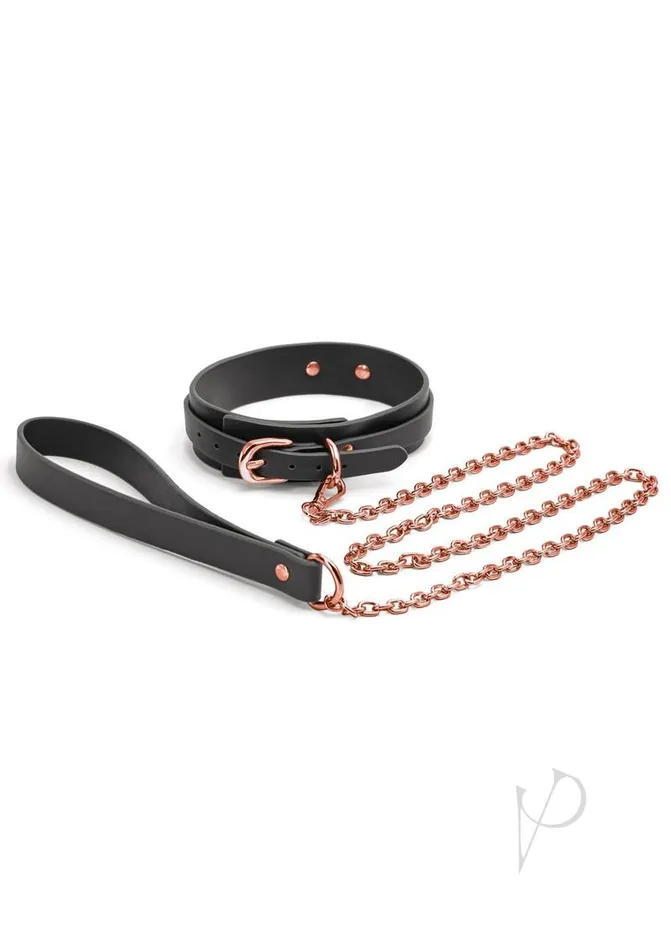 Bondage Couture PU Leather Collar and Leash Black Bondage Couture Restraints Bondage Couture PU Leather Collar and Leash Black Bondage Couture Restraints