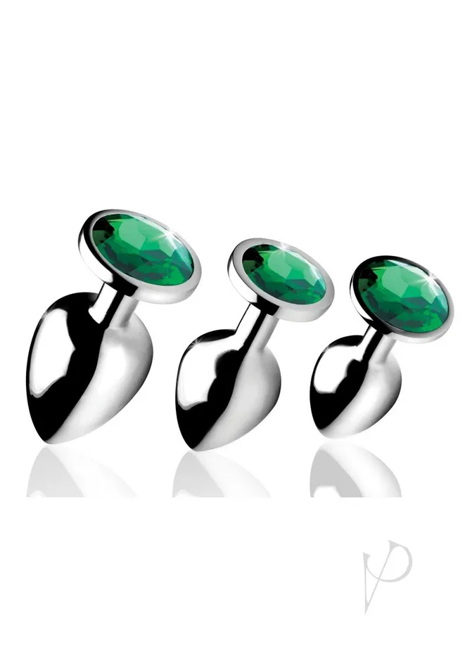 Booty Sparks Emerald Gem Anal Plug Set Green Booty Sparks Anal