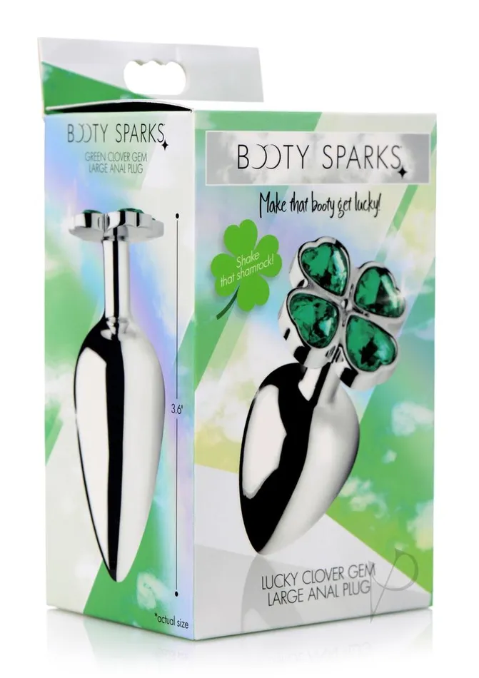 Booty Sparks Lucky Clover Gem Large Anal Plug Green Booty Sparks Male Sex Toys Booty Sparks Lucky Clover Gem Large Anal Plug Green Booty Sparks Male Sex Toys