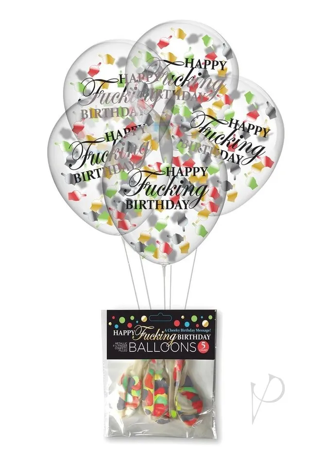 Candyprints Party Happy Fn Birthday Confetti Balloons 5 per Pack Multicolor Enhancers Candyprints Party Happy Fn Birthday Confetti Balloons 5 per Pack Multicolor Enhancers