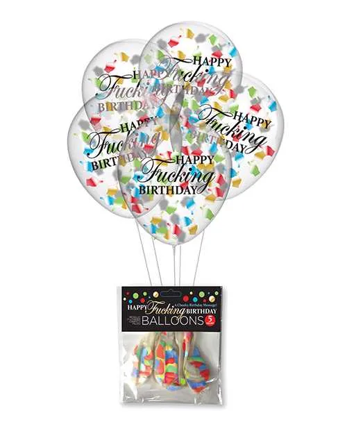Candyprints Party Happy Fn Birthday Confetti Balloons 5 per Pack Multicolor Enhancers Candyprints Party Happy Fn Birthday Confetti Balloons 5 per Pack Multicolor Enhancers