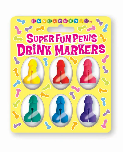 Candyprints Party Male Sex Toys Candyprints Super Fun Penis Cocktail Markers 6 per Set Assorted Colors Candyprints Party Male Sex Toys Candyprints Super Fun Penis Cocktail Markers 6 per Set Assorted Colors