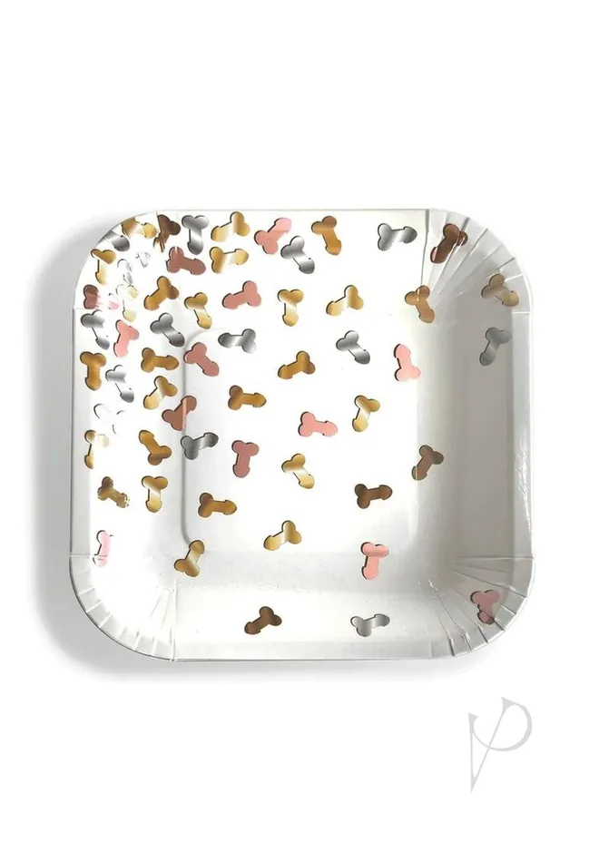 Candyprints Party Male Sex Toys Glitterati Penis Party Paper Plates 8 pack Candyprints Party Male Sex Toys Glitterati Penis Party Paper Plates 8 pack