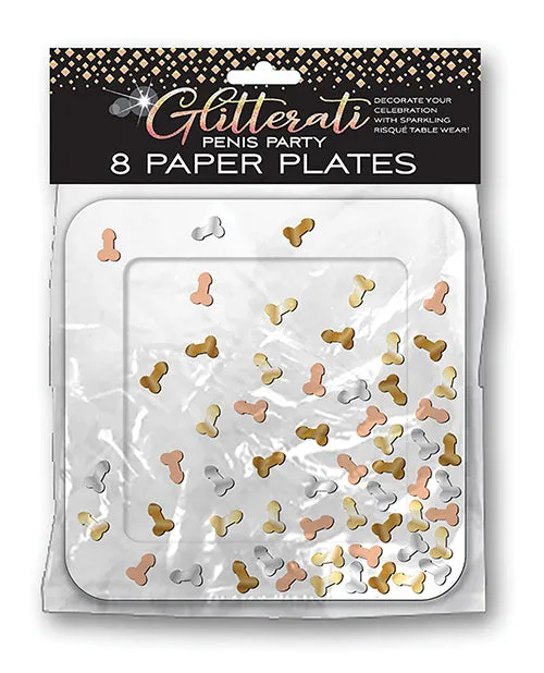 Candyprints Party Male Sex Toys Glitterati Penis Party Paper Plates 8 pack Candyprints Party Male Sex Toys Glitterati Penis Party Paper Plates 8 pack