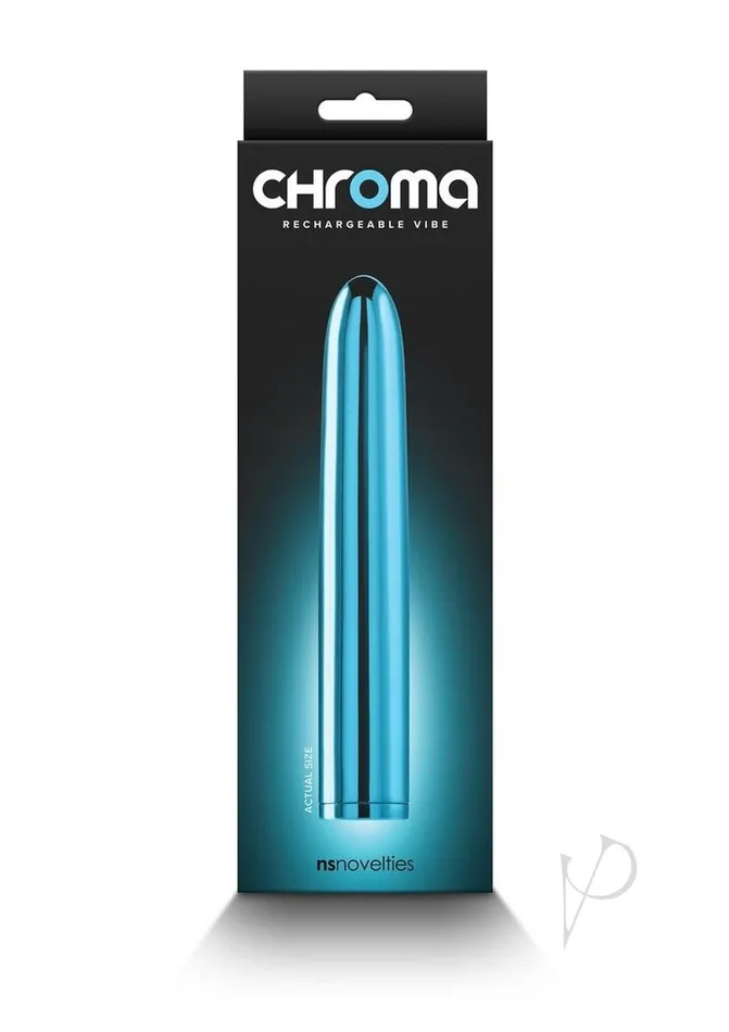 Chroma Classic Rechargeable Vibrator 7in Teal Chroma Vibrators