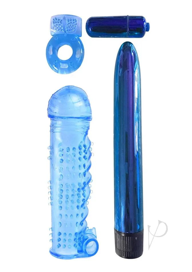 Classix Vibrators Classix Ultimate Pleasure Couples 4 piece kit Blue
