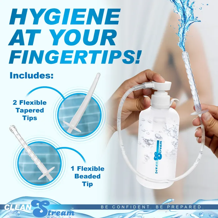 CleanStream Male Sex Toys XL Enema Bottle with 3 Attachments