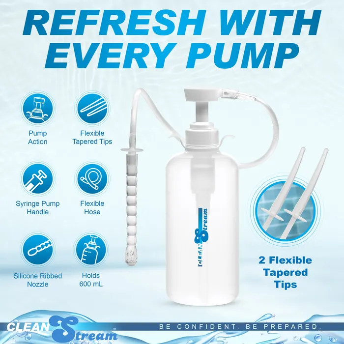 CleanStream Male Sex Toys XL Enema Bottle with 3 Attachments