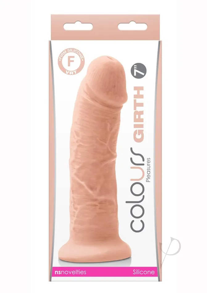 Colours Dildos Colours Pleasures Girth Silicone Dildo 7in Vanilla