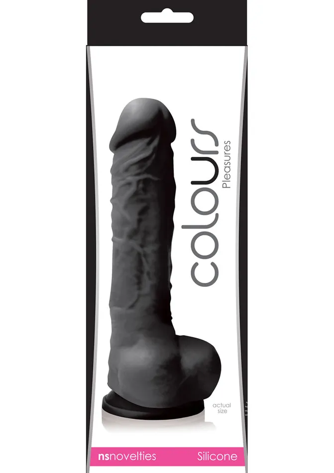 Colours Pleasures Silicone Dildo 5in Black Colours Dildos