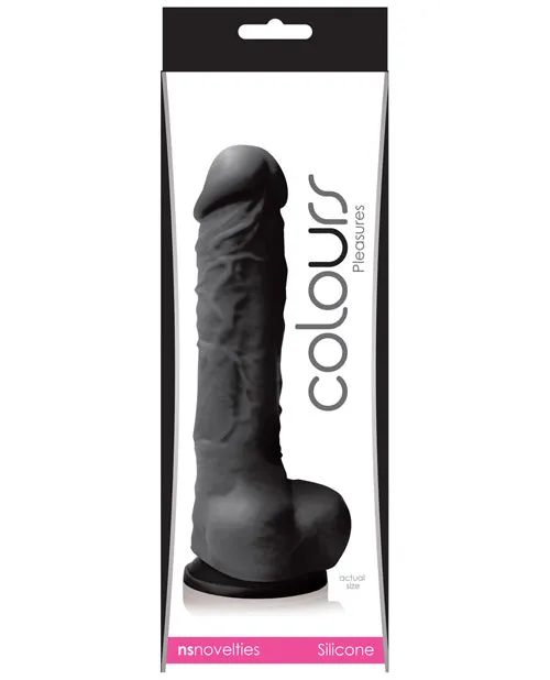 Colours Pleasures Silicone Dildo 5in Black Colours Dildos