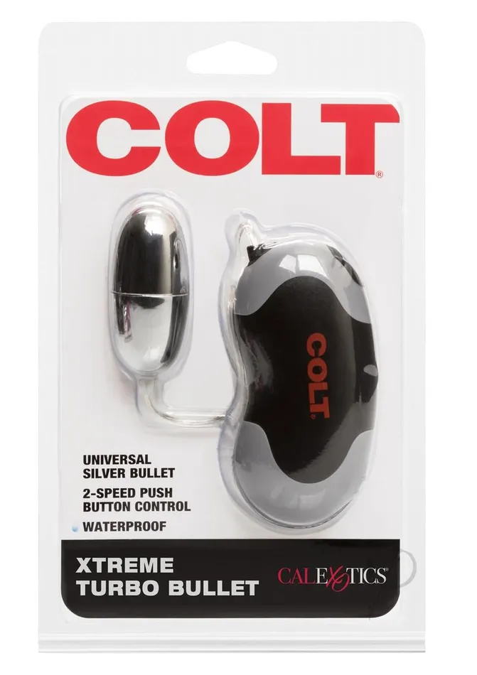 COLT Xtreme Turbo Bullet with Wired Remote Control Silver Colt Female Sex Toys COLT Xtreme Turbo Bullet with Wired Remote Control Silver Colt Female Sex Toys