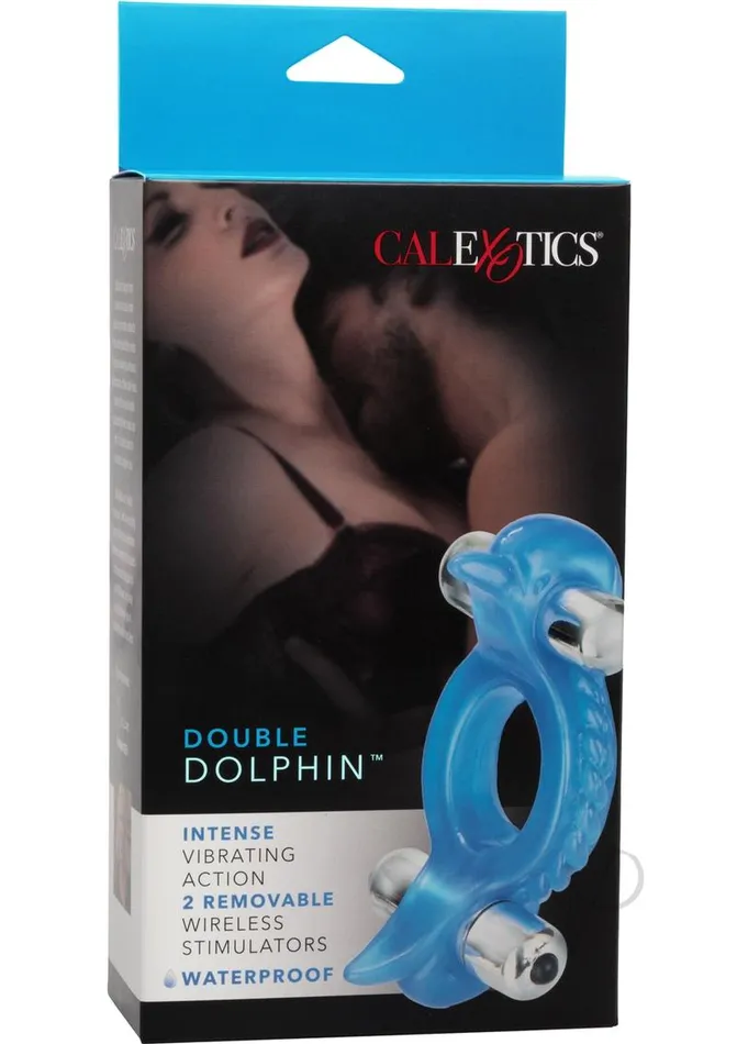 Couples Enhancers Double Dolphin Vibrating Cock Ring with Clitoral Stimulation Blue Couples Couples Enhancers Double Dolphin Vibrating Cock Ring with Clitoral Stimulation Blue Couples