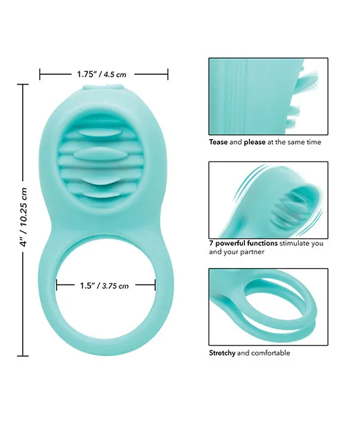 Couples Enhancers Male Sex Toys French Kiss Enhancer Silicone Rechargeable Cock Ring Blue Couples Enhancers Male Sex Toys French Kiss Enhancer Silicone Rechargeable Cock Ring Blue