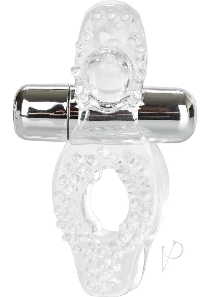 Couples Enhancers Male Sex Toys Passion Enhancer Vibrating Cock Ring Cock Ring with Clitoral Stimulation Clear