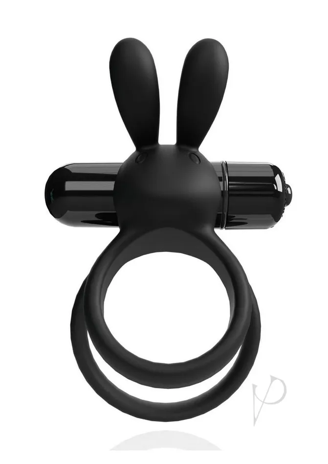 Couples 4T Ohare XL Silicone Rabbit Vibrating Cock Ring Black Screaming O