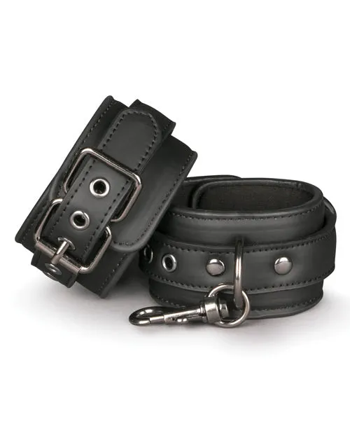 Couples Easy Toys Faux Leather Handcuffs Black Easy Toys Couples Easy Toys Faux Leather Handcuffs Black Easy Toys