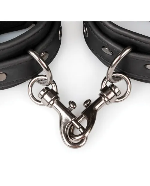 Couples Easy Toys Faux Leather Handcuffs Black Easy Toys Couples Easy Toys Faux Leather Handcuffs Black Easy Toys