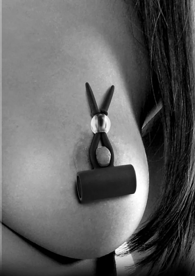 Couples Fetish Fantasy Series Limited Edition Fetish Fantasy Series Limited Edition Vibrating Silicone Nipple Lassos Black