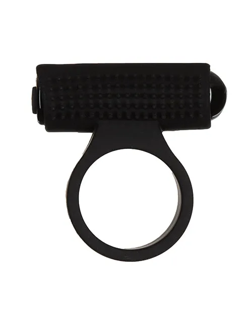 Couples Powerbullet PowerBullet Cosmic Ring Rechargeable Silicone Vibrating Cock Ring Black