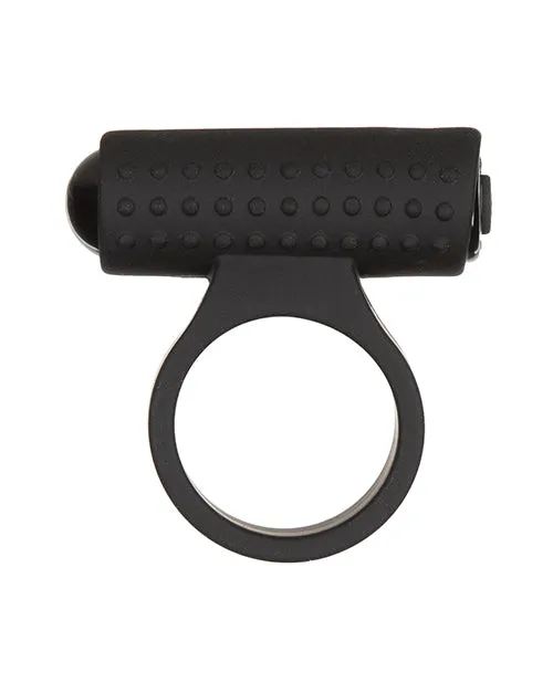 Couples Powerbullet PowerBullet Cosmic Ring Rechargeable Silicone Vibrating Cock Ring Black